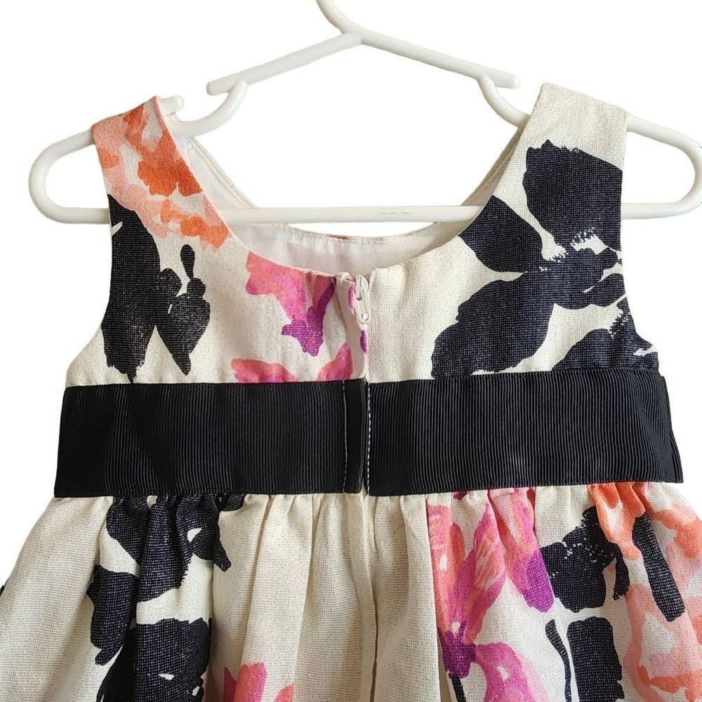 Lilly Pulitzer NWOT Girls Size 2 Formal Lined Cotton Metallic Floral Dress - Picture 11 of 13